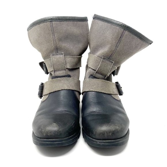 Sorel | Major Moto Boots Size EU 36 / US 5 Black Leather Grey Suede Pull On - Picture 3 of 11